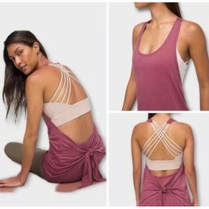 Lululemon Plumful/Pink Bliss Tied in Energy 2-in-1 Tank Top size 4